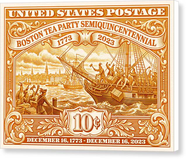 Boston Tea Party 10c 1 - Canvas Print