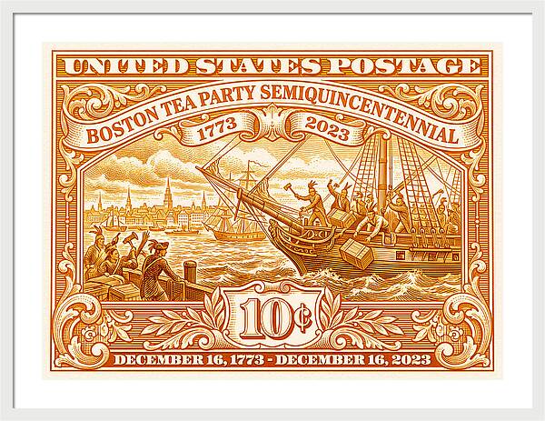 Boston Tea Party 10c 1 - Framed Print