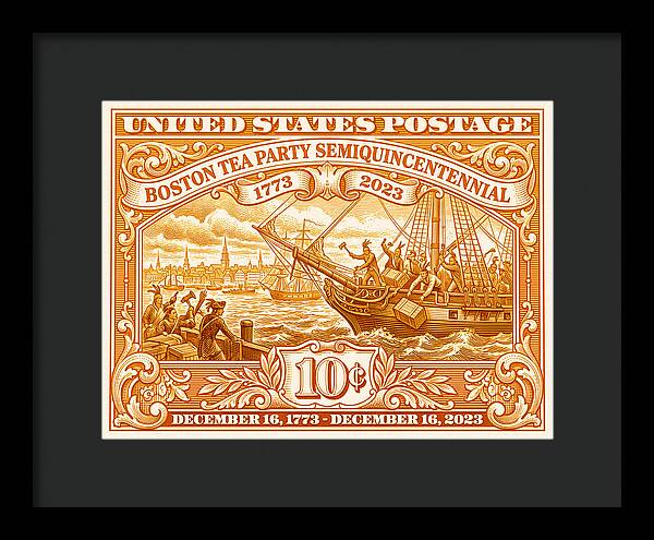 Boston Tea Party 10c 1 - Framed Print