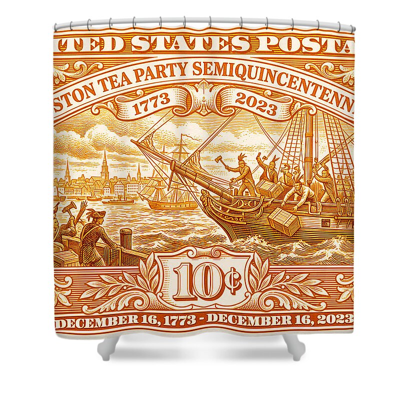 Boston Tea Party 10c 1 - Shower Curtain