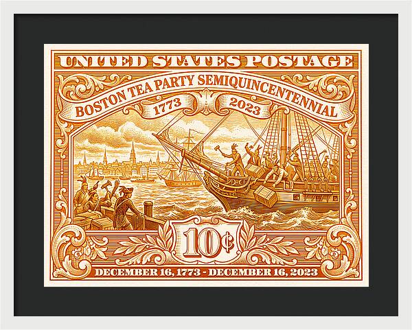 Boston Tea Party 10c 1 - Framed Print