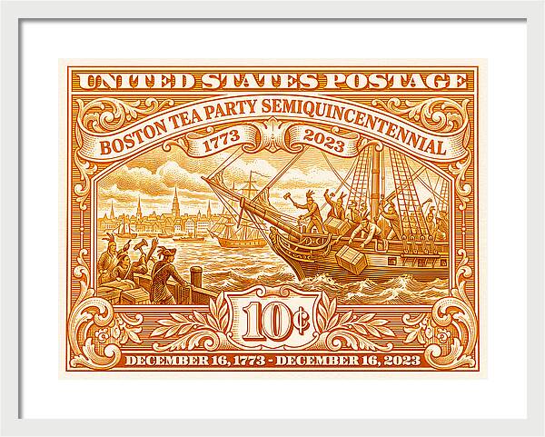 Boston Tea Party 10c 1 - Framed Print
