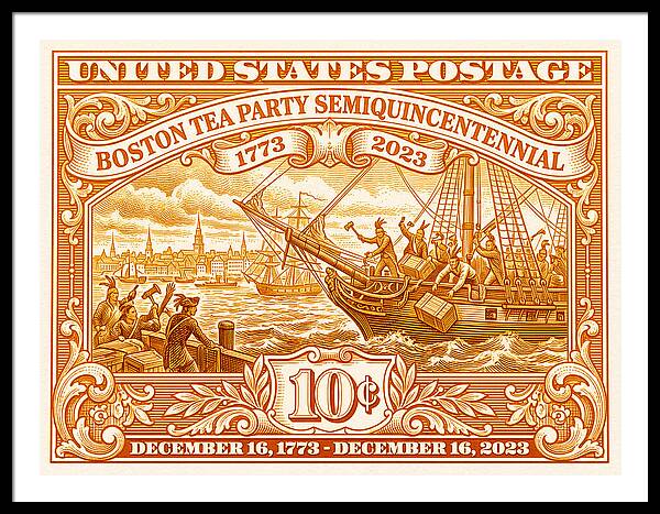 Boston Tea Party 10c 1 - Framed Print