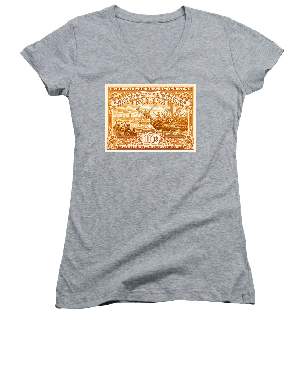 Boston Tea Party 10c 1 - Women's V-Neck