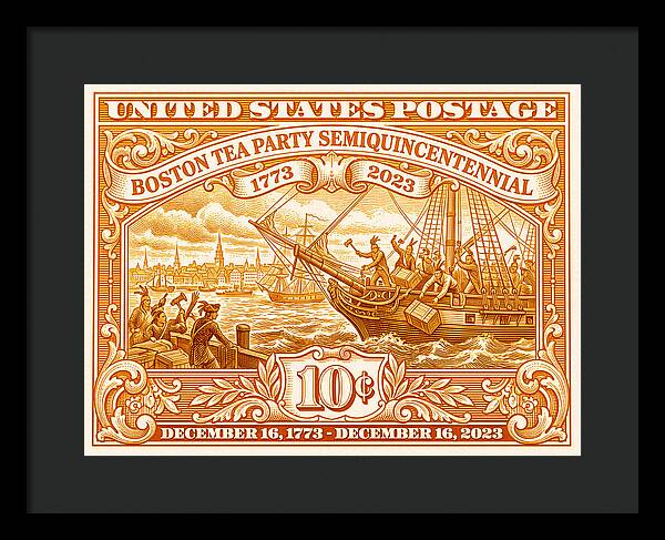 Boston Tea Party 10c 1 - Framed Print