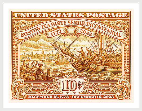 Boston Tea Party 10c 1 - Framed Print