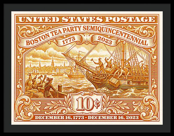 Boston Tea Party 10c 1 - Framed Print