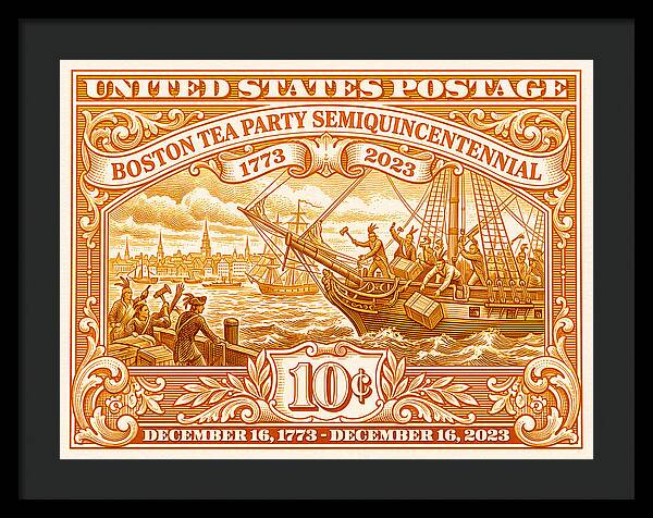 Boston Tea Party 10c 1 - Framed Print