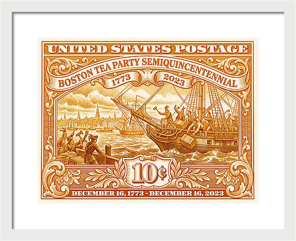 Boston Tea Party 10c 1 - Framed Print