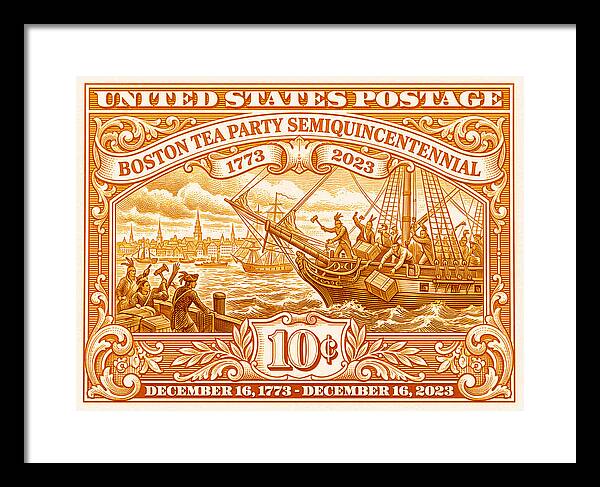 Boston Tea Party 10c 1 - Framed Print