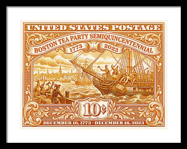 Boston Tea Party 10c 1 - Framed Print