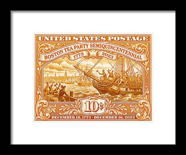 Boston Tea Party 10c 1 - Framed Print