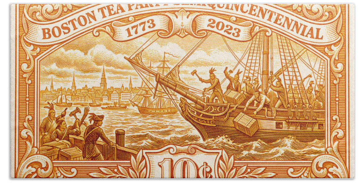 Boston Tea Party 10c 1 - Bath Towel