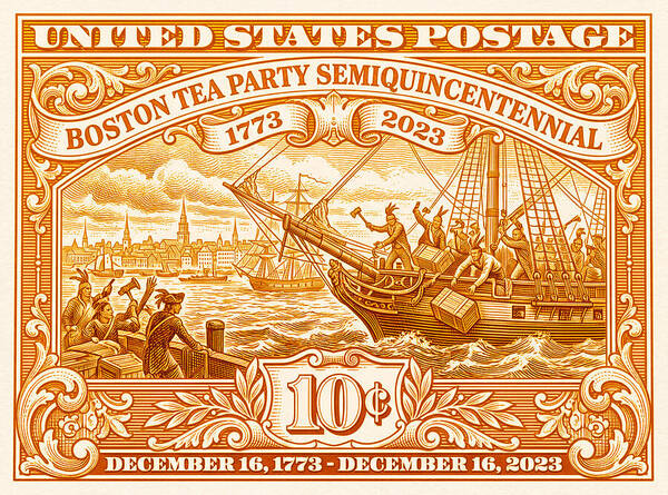 Boston Tea Party 10c 1 - Art Print