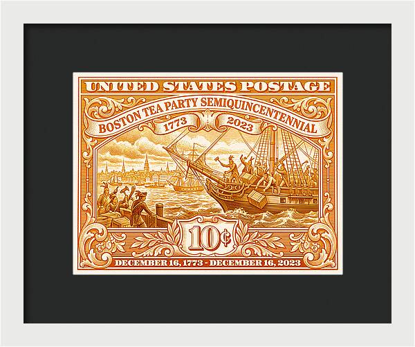 Boston Tea Party 10c 1 - Framed Print