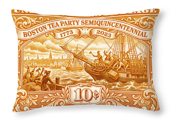 Boston Tea Party 10c 1 - Throw Pillow