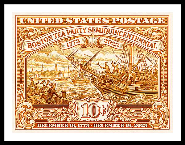 Boston Tea Party 10c 1 - Framed Print