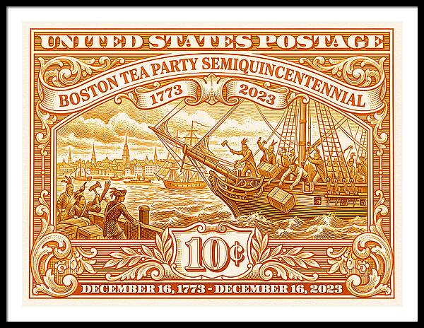 Boston Tea Party 10c 1 - Framed Print