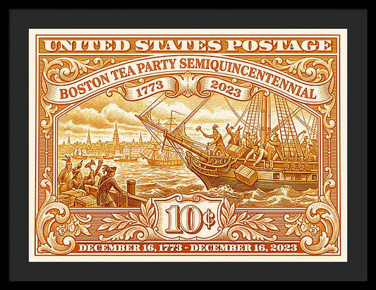Boston Tea Party 10c 1 - Framed Print