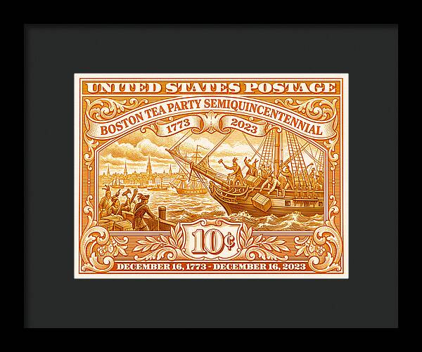 Boston Tea Party 10c 1 - Framed Print