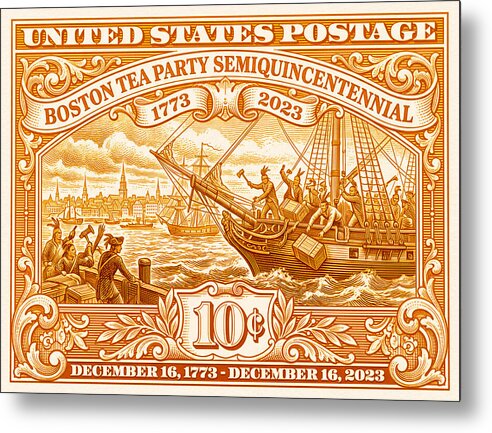 Boston Tea Party 10c 1 - Metal Print
