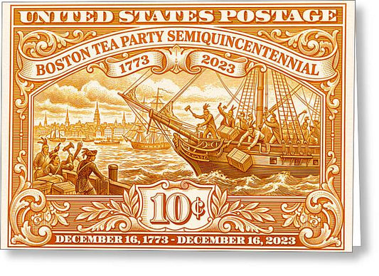 Boston Tea Party 10c 1 - Greeting Card