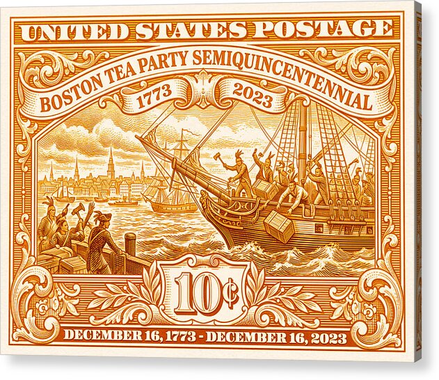Boston Tea Party 10c 1 - Acrylic Print
