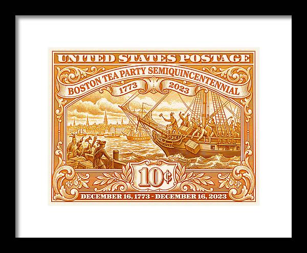Boston Tea Party 10c 1 - Framed Print