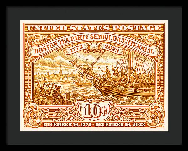 Boston Tea Party 10c 1 - Framed Print
