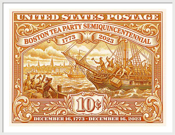 Boston Tea Party 10c 1 - Framed Print