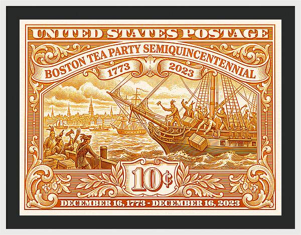 Boston Tea Party 10c 1 - Framed Print