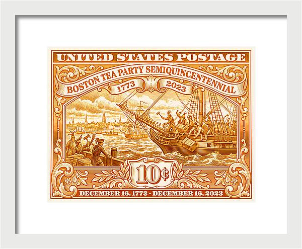 Boston Tea Party 10c 1 - Framed Print