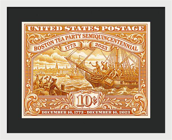 Boston Tea Party 10c 1 - Framed Print
