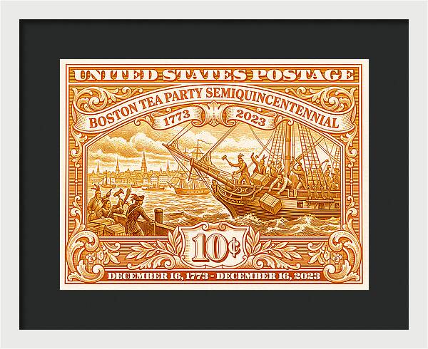 Boston Tea Party 10c 1 - Framed Print