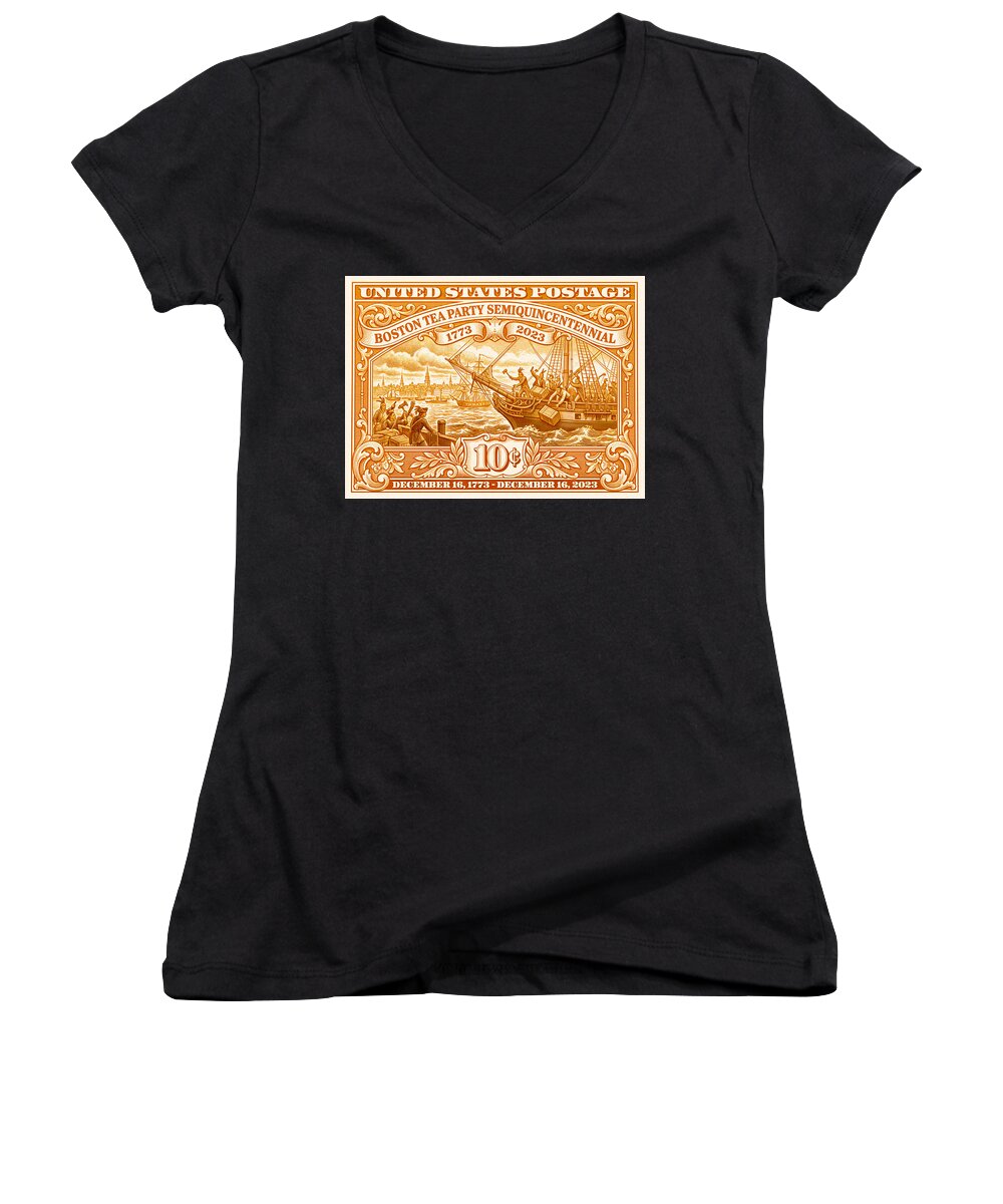 Boston Tea Party 10c 1 - Women's V-Neck