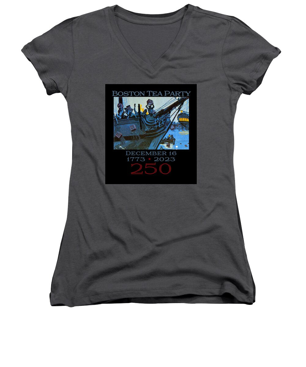 Boston Tea Party 250 1 - Women's V-Neck