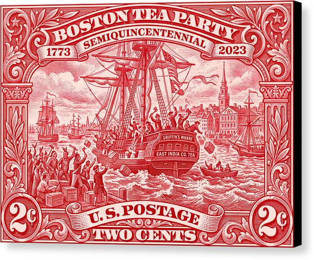 Boston Tea Party 2c 1 - Canvas Print