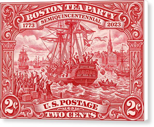 Boston Tea Party 2c 1 - Canvas Print