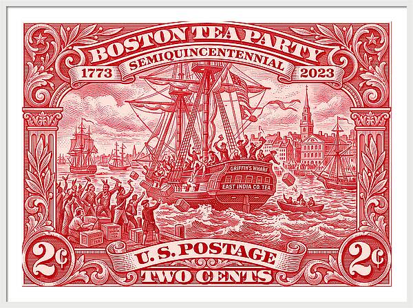 Boston Tea Party 2c 1 - Framed Print