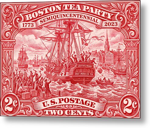 Boston Tea Party 2c 1 - Metal Print