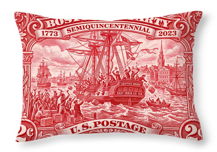 Boston Tea Party 2c 1 - Throw Pillow