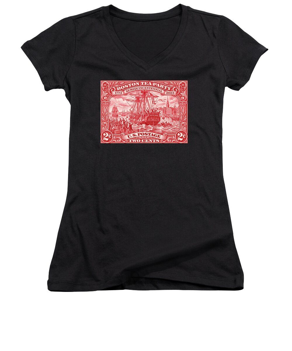 Boston Tea Party 2c 1 - Women's V-Neck