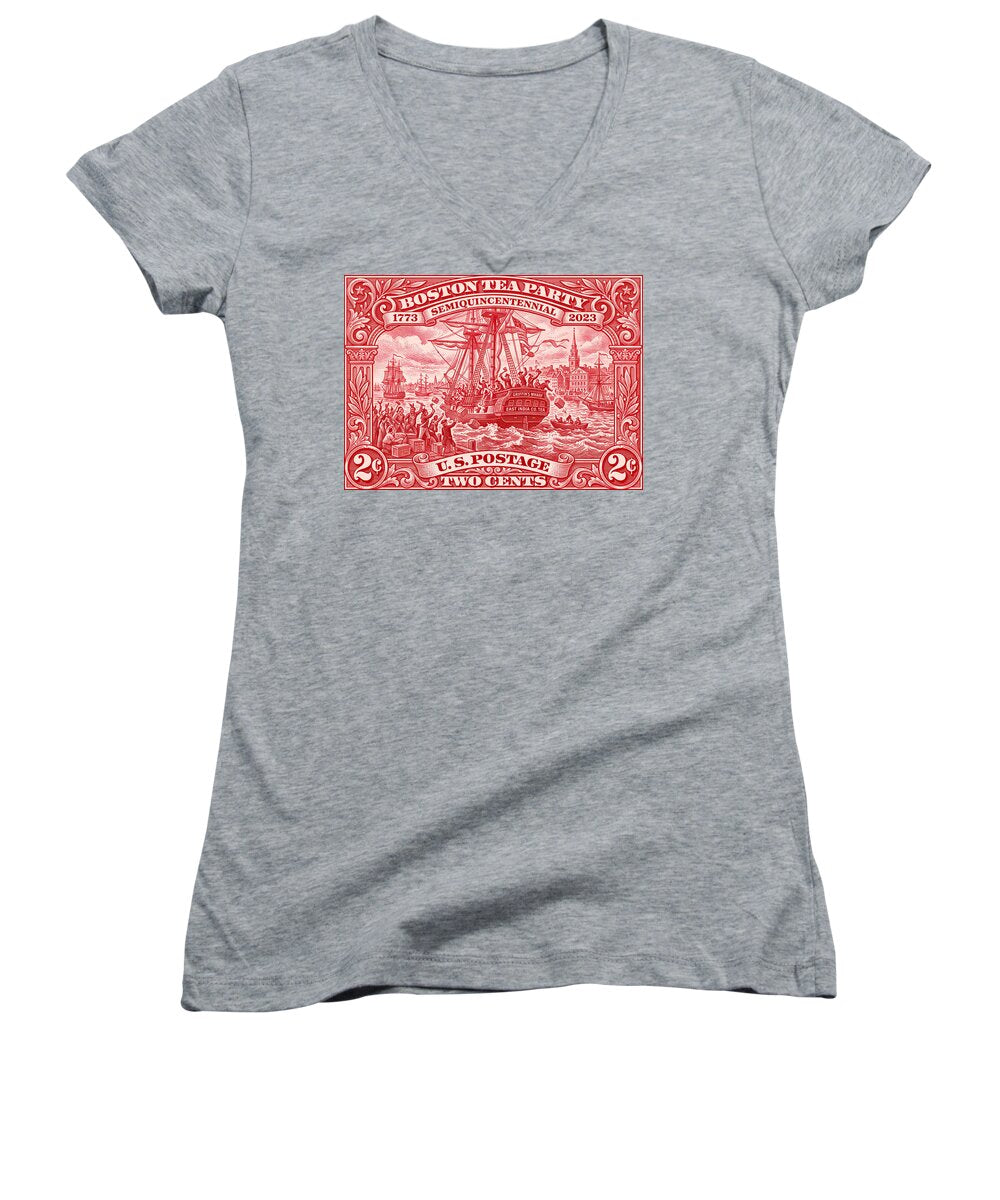 Boston Tea Party 2c 1 - Women's V-Neck