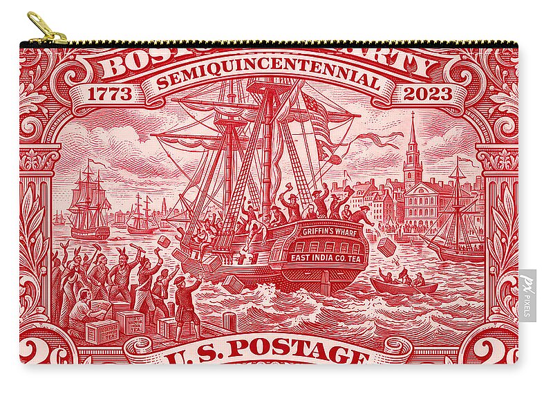 Boston Tea Party 2c 1 - Zip Pouch