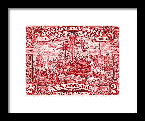 Boston Tea Party 2c 1 - Framed Print