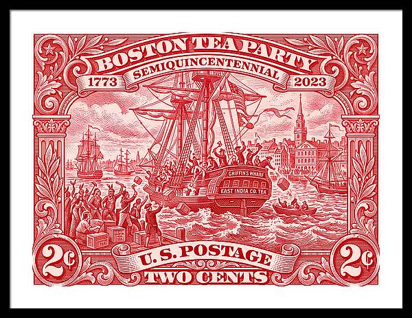 Boston Tea Party 2c 1 - Framed Print