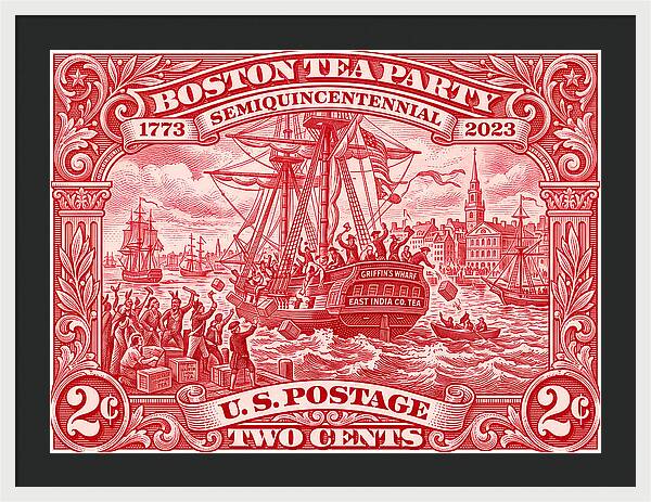 Boston Tea Party 2c 1 - Framed Print