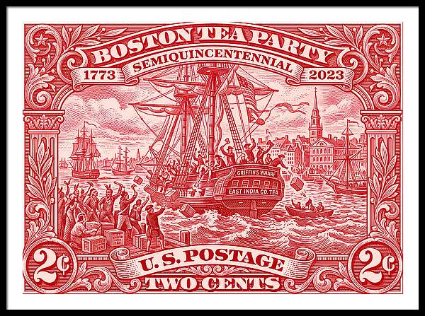 Boston Tea Party 2c 1 - Framed Print