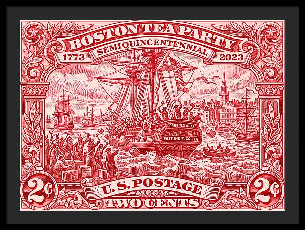 Boston Tea Party 2c 1 - Framed Print