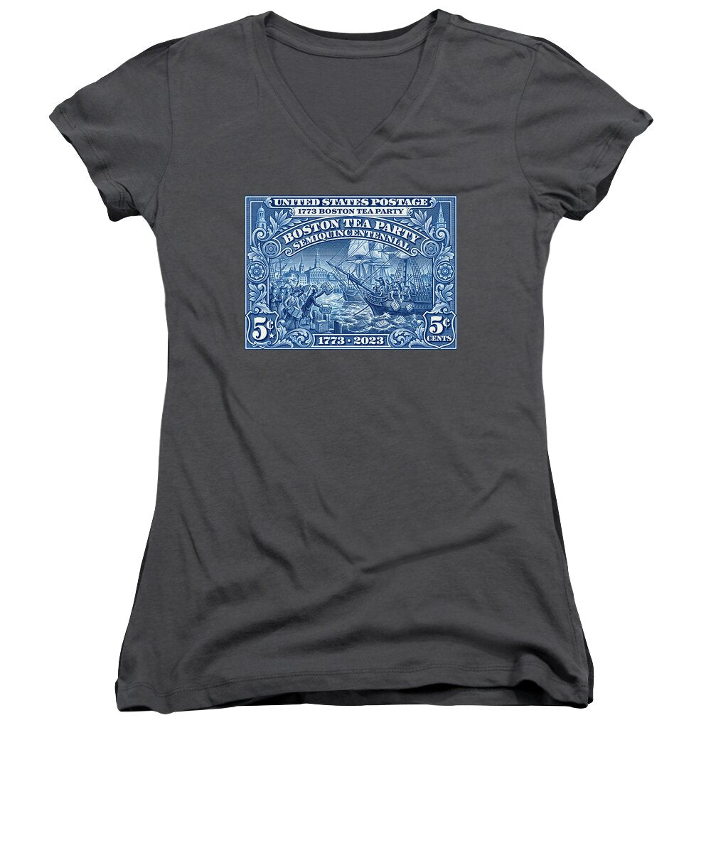 Boston Tea Party 5c 1 - Women's V-Neck